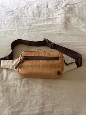 Women’s Tan Waist Pack - Quilted Belt Bag